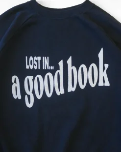 ban.do x Best Regards Lost In A Good Book Sweatshirt - Navy^ Tees + Sweatshirts