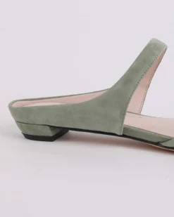 Intentionally Blank Lourdes Slide On Mule - Sage^ Shoes