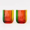 ban.do Low Ball Glass Set - Colorblock^ Kitchen + Bar