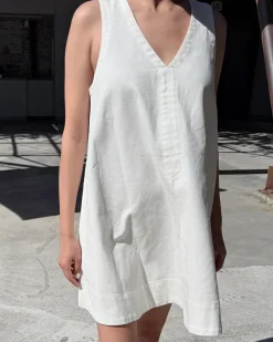 Le Bon Shoppe Mable Dress - White Denim^ Dresses + Jumpsuits