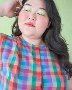 Lisa Says Gah Madeline Top - Colorburst Plaid^ Tops