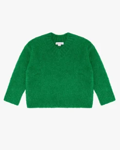 Lisa Says Gah Marion V-Neck Sweater - Kelly Green^ Tops