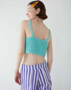 Dr. Bloom Mariquita Knitted Top - Aqua^ Tops