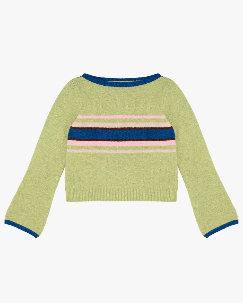Lisa Says Gah Mari Sweater - Pistachio Stripe^ Sweaters