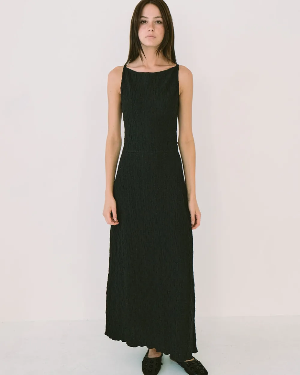Lisa Says Gah Maya Crinkle Dress - Black^ Dresses + Jumpsuits