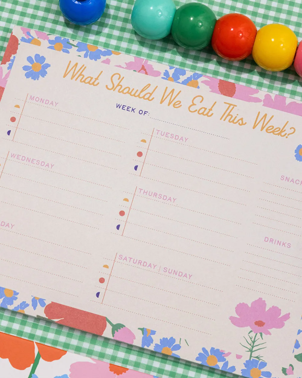 ban.do Meal Planner and Shopping List Set - Floral^ Self-Care
