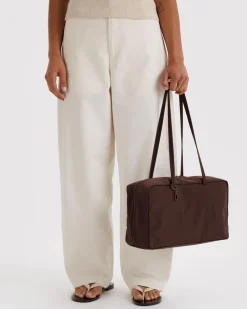 Baggu Medium Nylon Bowler Bag - Coffee^ Bags
