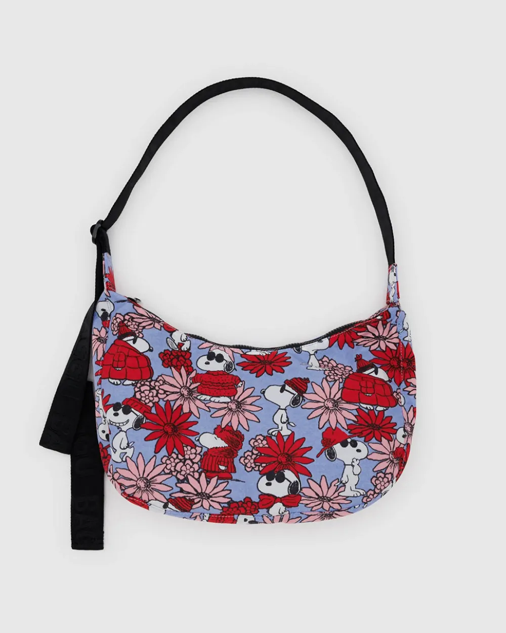 Baggu Medium Nylon Crescent Bag - Floral Snoopy^ Bags