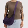 Baggu Medium Nylon Crescent Bag w/ Key Leash - Fig^ Bags