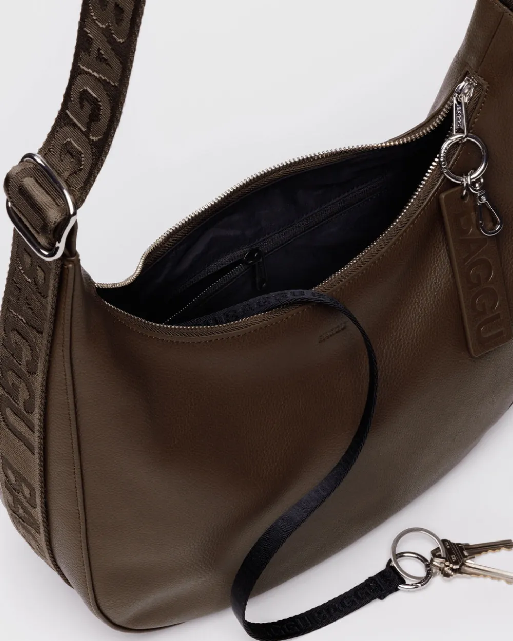 Baggu Medium Recycled Leather Crescent Bag - Brown^ Bags