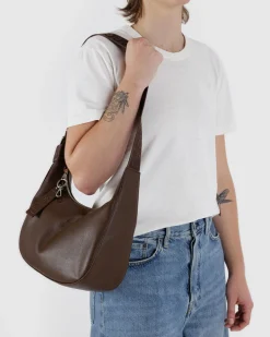 Baggu Medium Recycled Leather Crescent Bag - Brown^ Bags