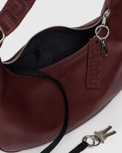 Baggu Medium Recycled Leather Crescent Bag - Mahogany^ Bags