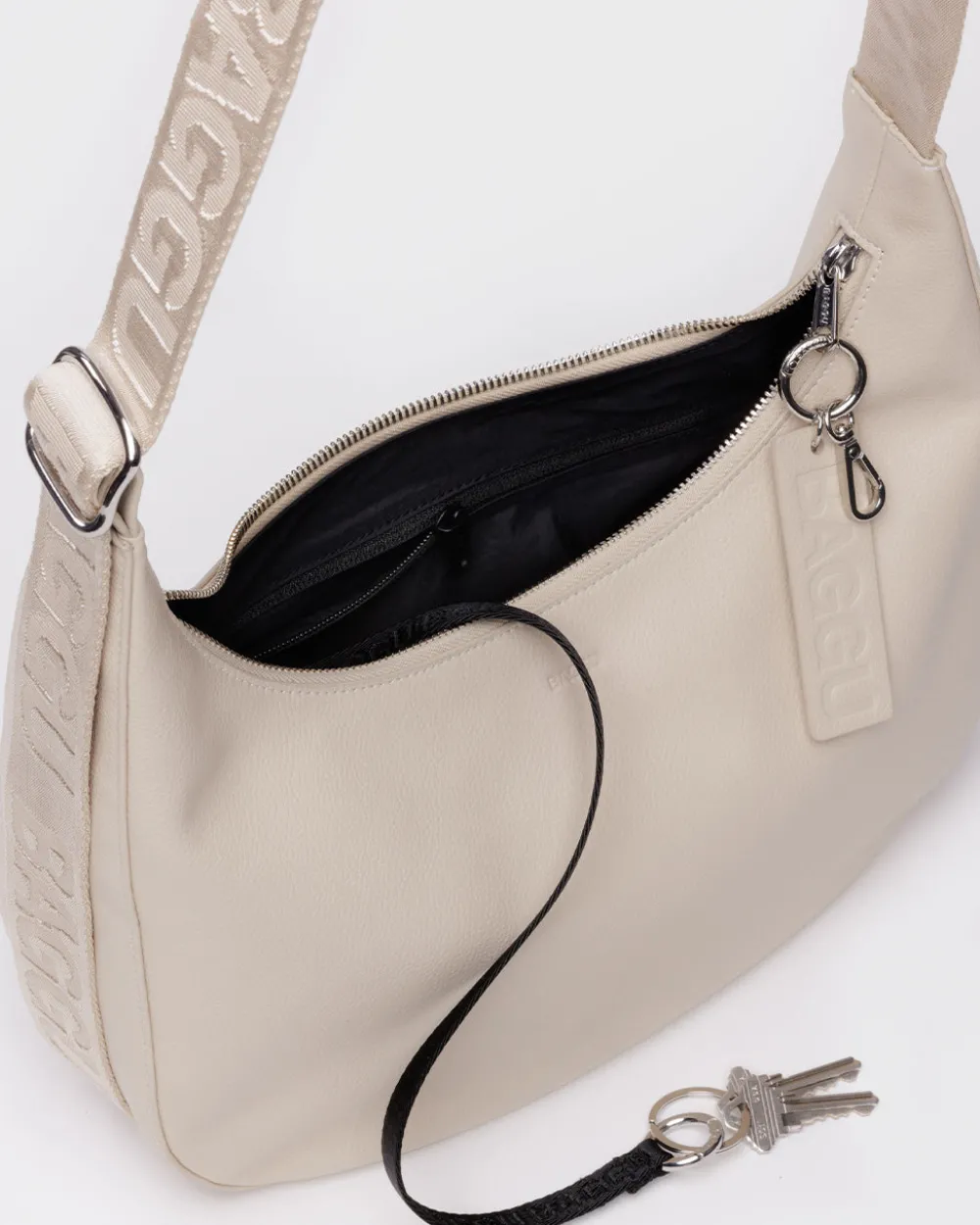 Baggu Medium Recycled Leather Crescent Bag - Stone^ Bags