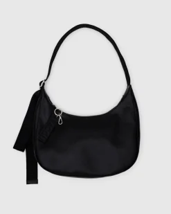 Baggu Medium Recycled Leather Crescent Bag - Black^ Bags