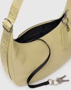 Baggu Medium Recycled Leather Crescent Bag - Straw^ Bags
