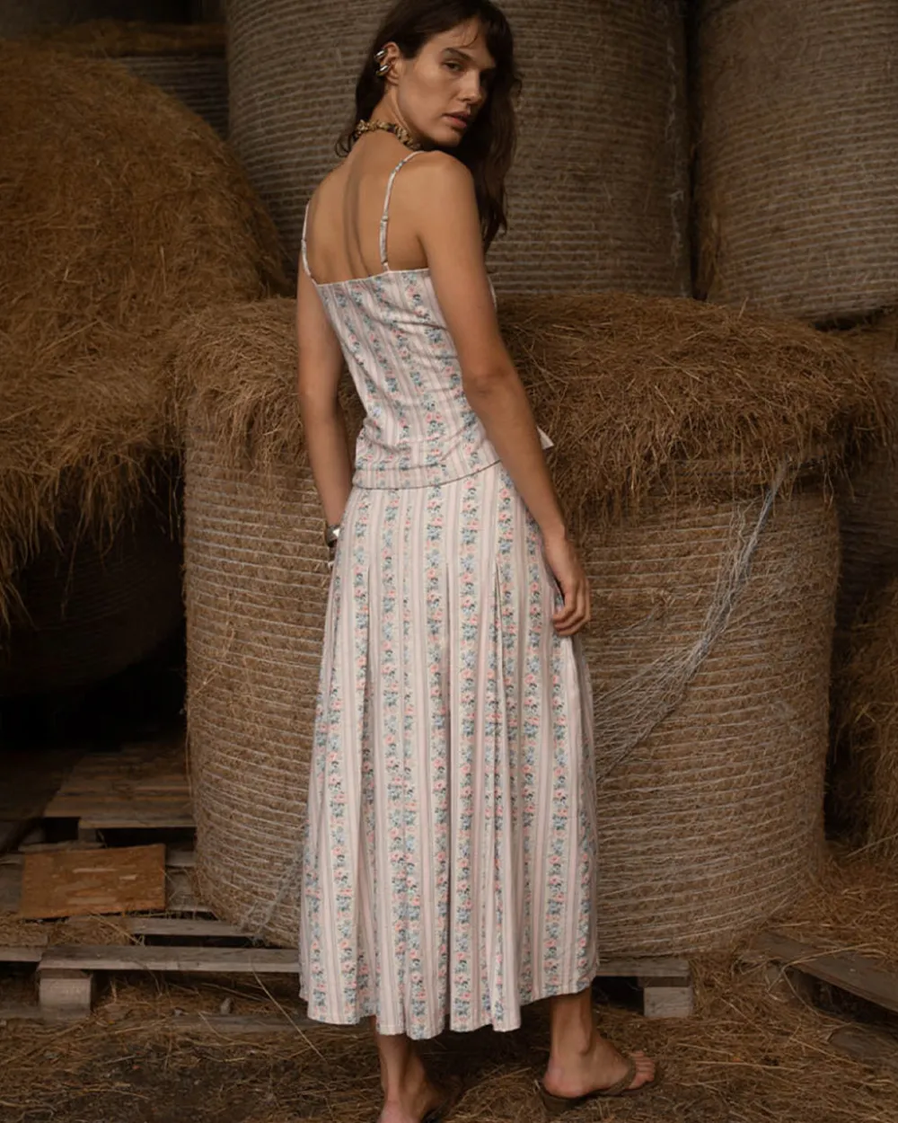 Muse Assembly Mia Wallpaper Midi Skirt^ Bottoms