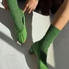 Le Bon Shoppe Modal Eyelet Socks - Palm Green^ Socks + Slippers