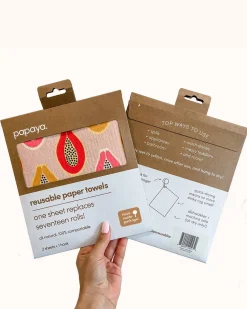 Papaya Reusables Mod Papayas Reusable Paper Towel/Swedish Dish Cloth Set^ Kitchen + Bar