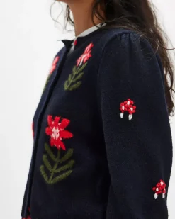 Free People Nonna Knit Cardigan - Midnight Bloom Combo^ Sweaters