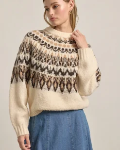 RAISONNEL Nordic Pattern Knit Sweater - Ivory Mix^ Sweaters