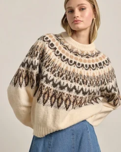 RAISONNEL Nordic Pattern Knit Sweater - Ivory Mix^ Sweaters