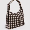 Baggu Nylon Shoulder Bag - Blurred Gingham Brown^ Bags