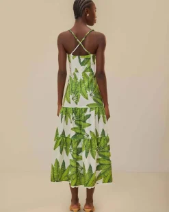 Farm Rio Off-White Palm Fan Midi Dress^ Dresses + Jumpsuits