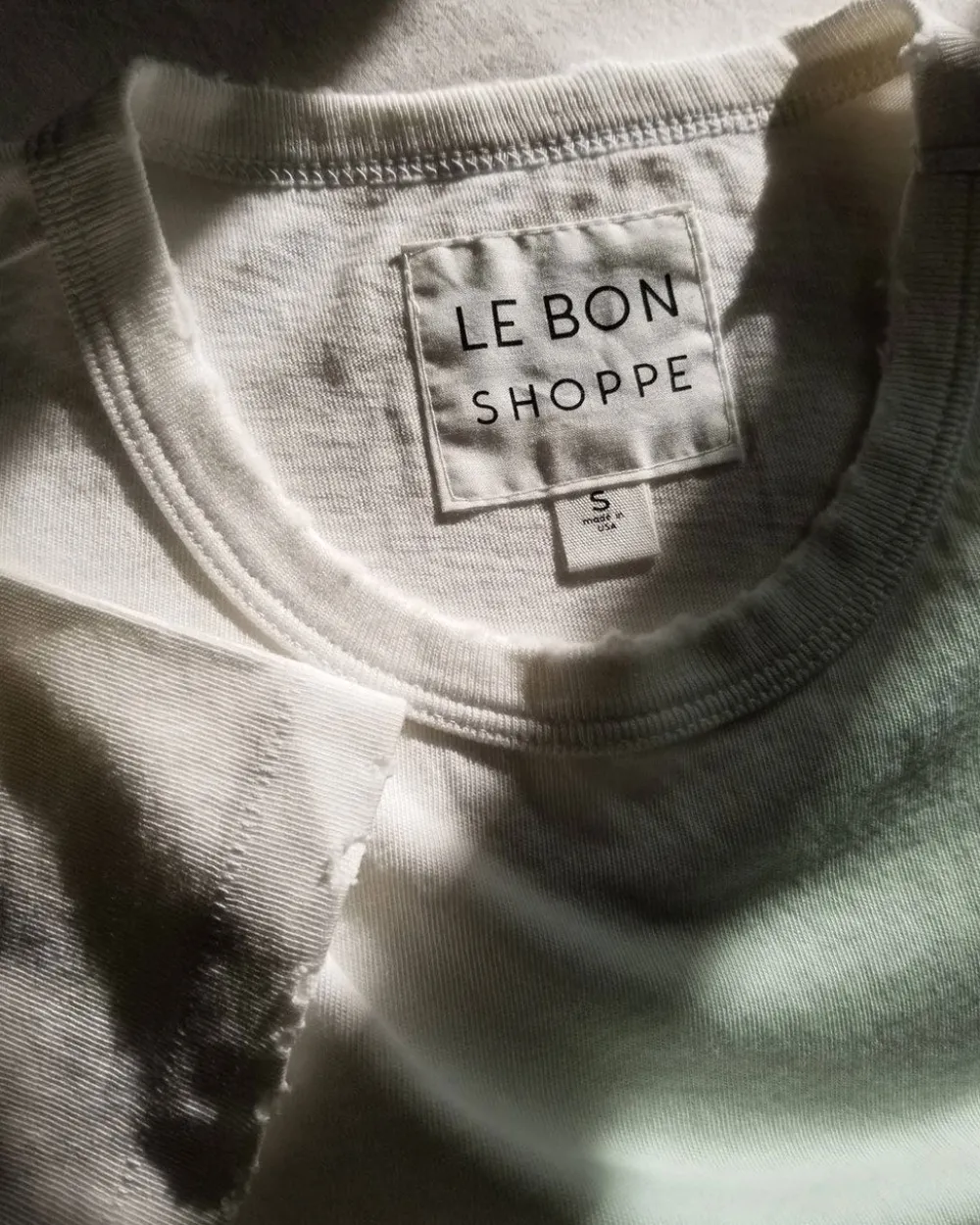 Le Bon Shoppe Organic Cotton Vintage Boy Tee - White^ Tees + Sweatshirts