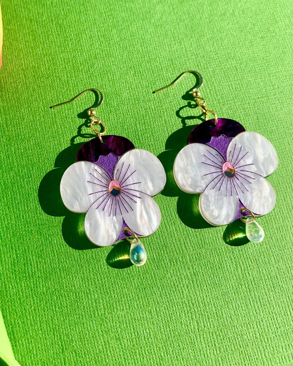 Not Picasso Pansies Earrings^ Jewelry