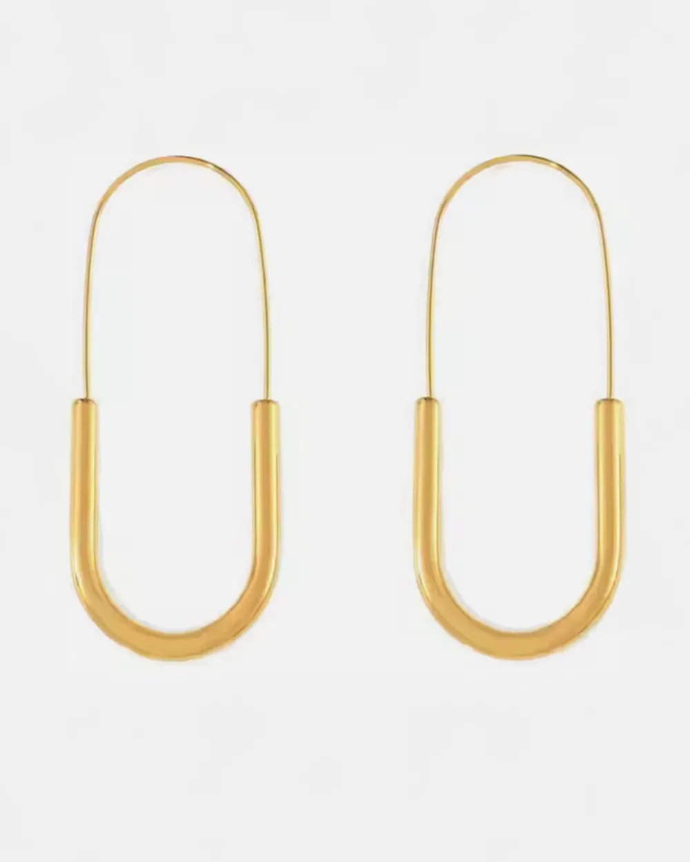 HoopLa Style Paperclip Hoop Earrings - Gold^ Jewelry