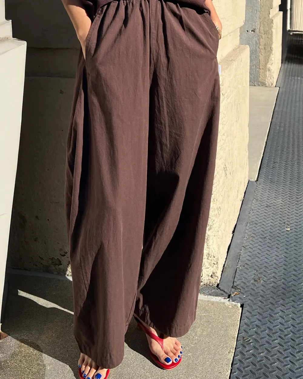 Le Bon Shoppe Parachute Pants - Dark Brown^ Bottoms