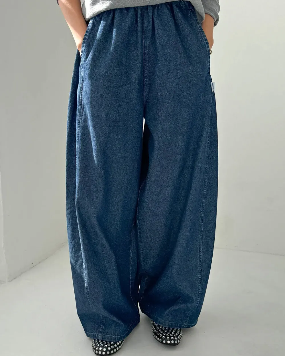 Le Bon Shoppe Parachute Pants - Denim Blue^ Bottoms