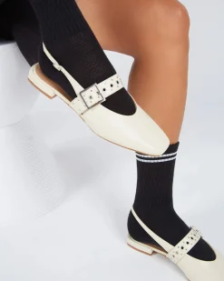 Intentionally Blank Pearl Slingback Ballet Flat - Creme^ Shoes