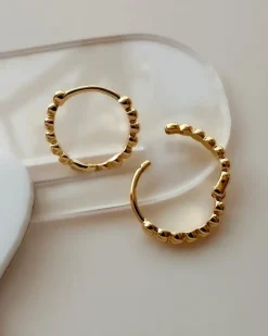 Honeycat Jewelry Pebble Hoops - Gold^ Jewelry