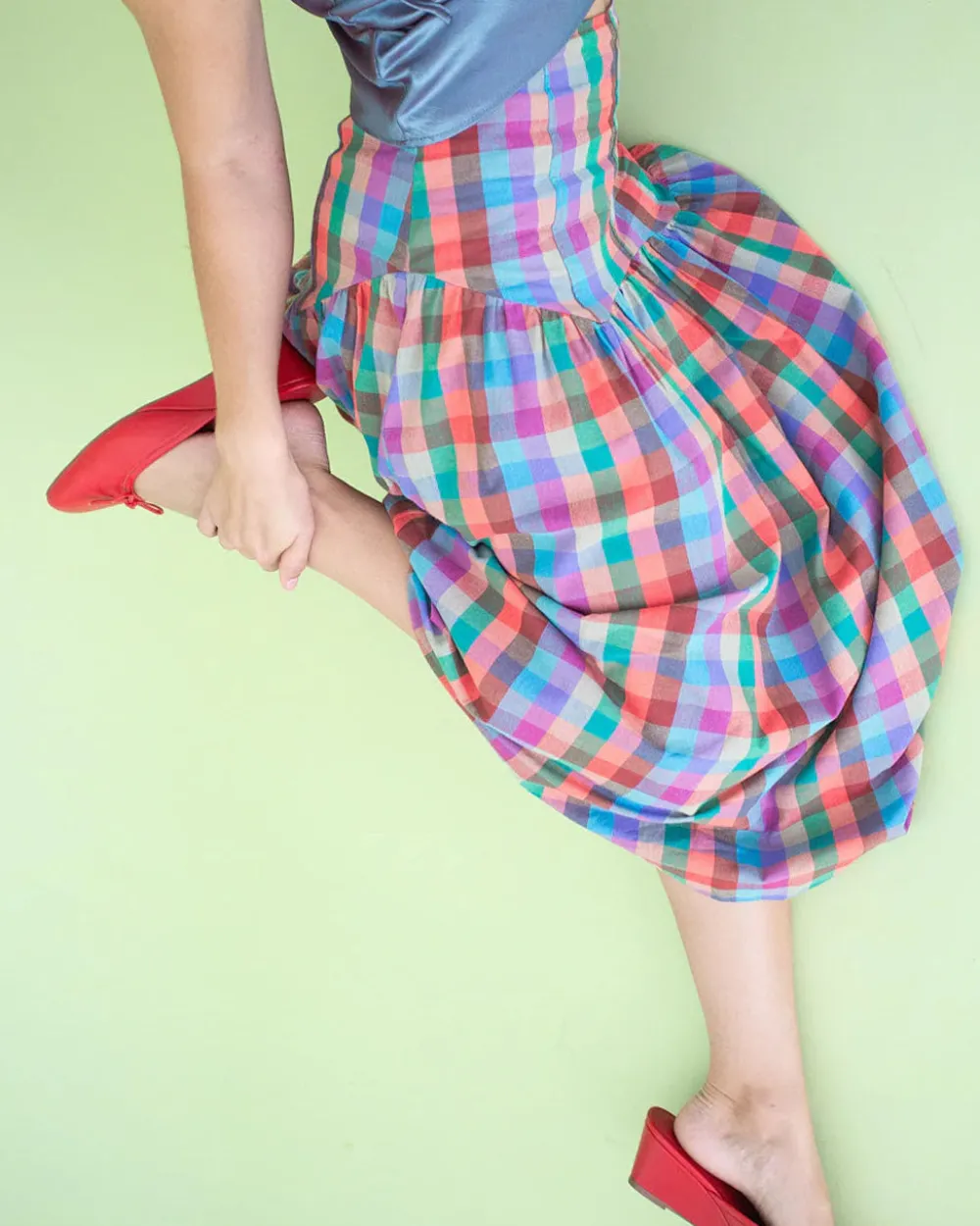 Lisa Says Gah Penny Skirt - Colorburst Plaid^ Bottoms