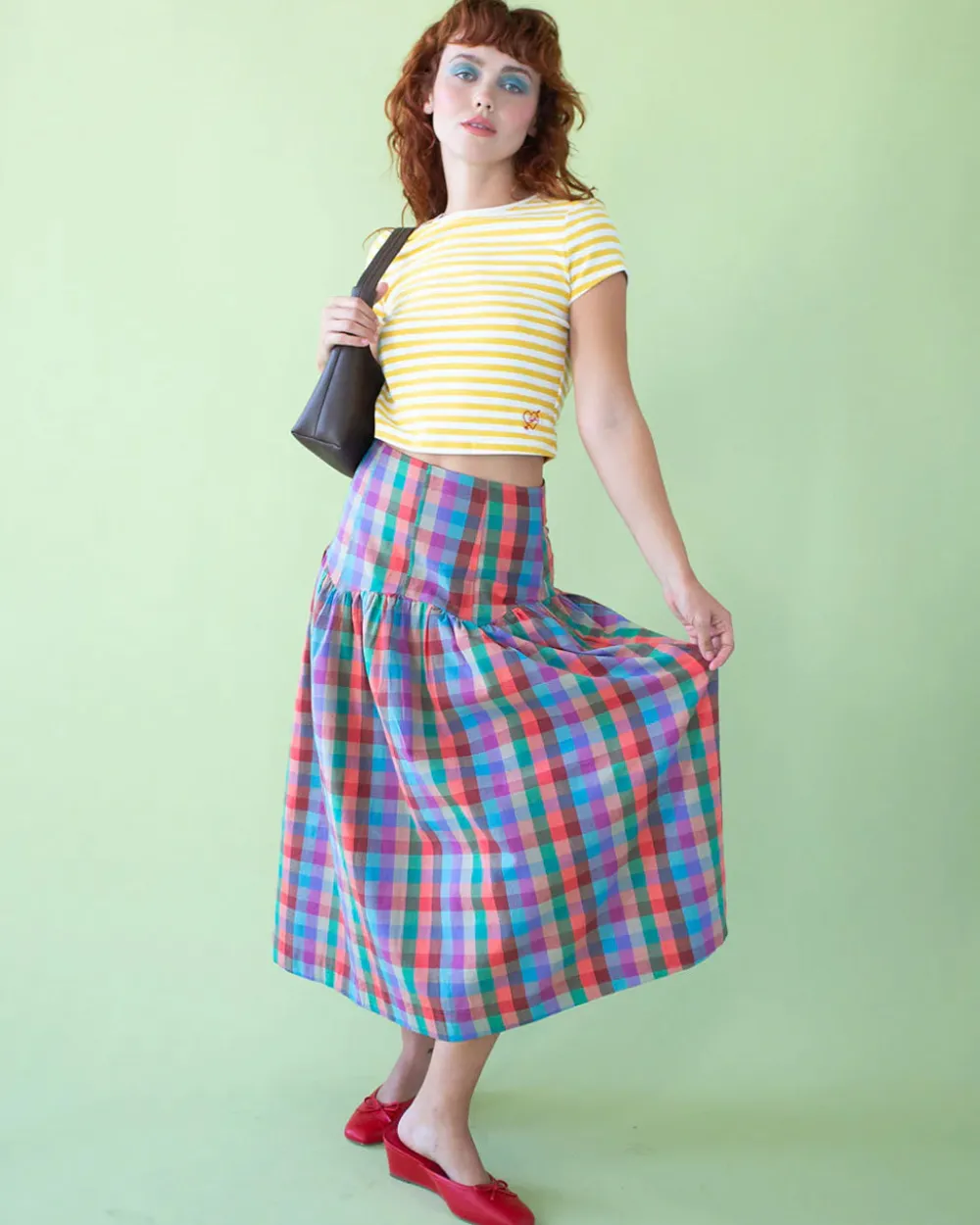 Lisa Says Gah Penny Skirt - Colorburst Plaid^ Bottoms