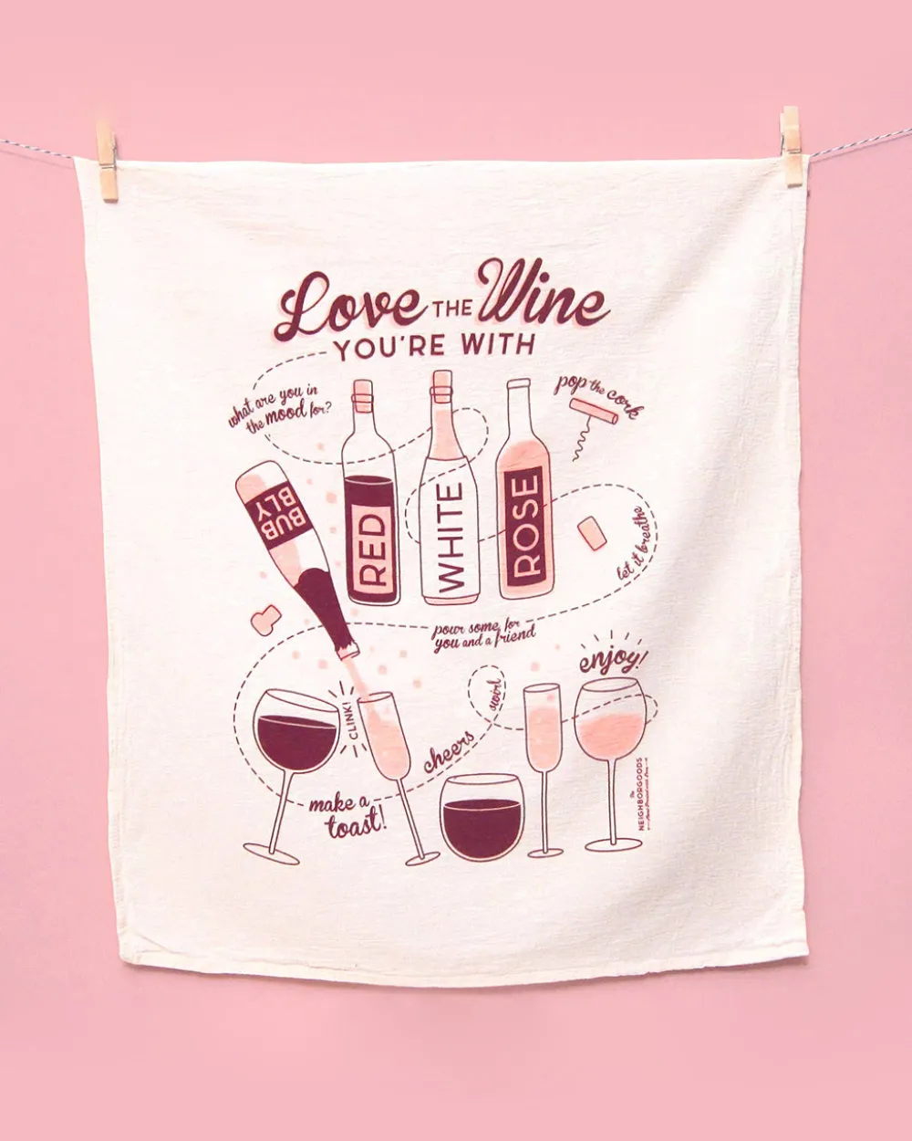 The Neighborgoods Perfect Pairing Dish Towel - Set of 2^ Kitchen + Bar