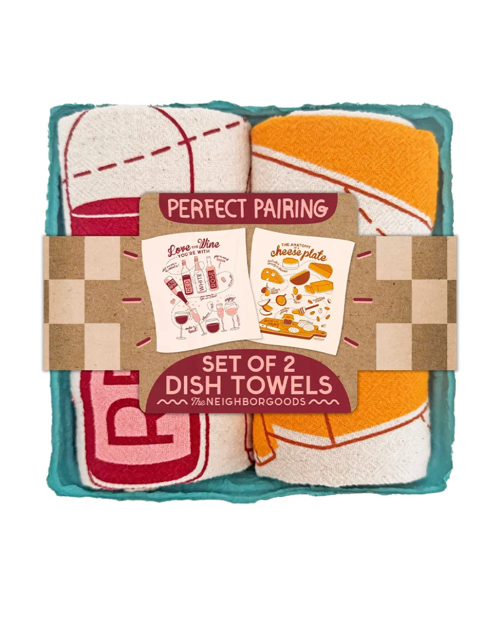 The Neighborgoods Perfect Pairing Dish Towel - Set of 2^ Kitchen + Bar