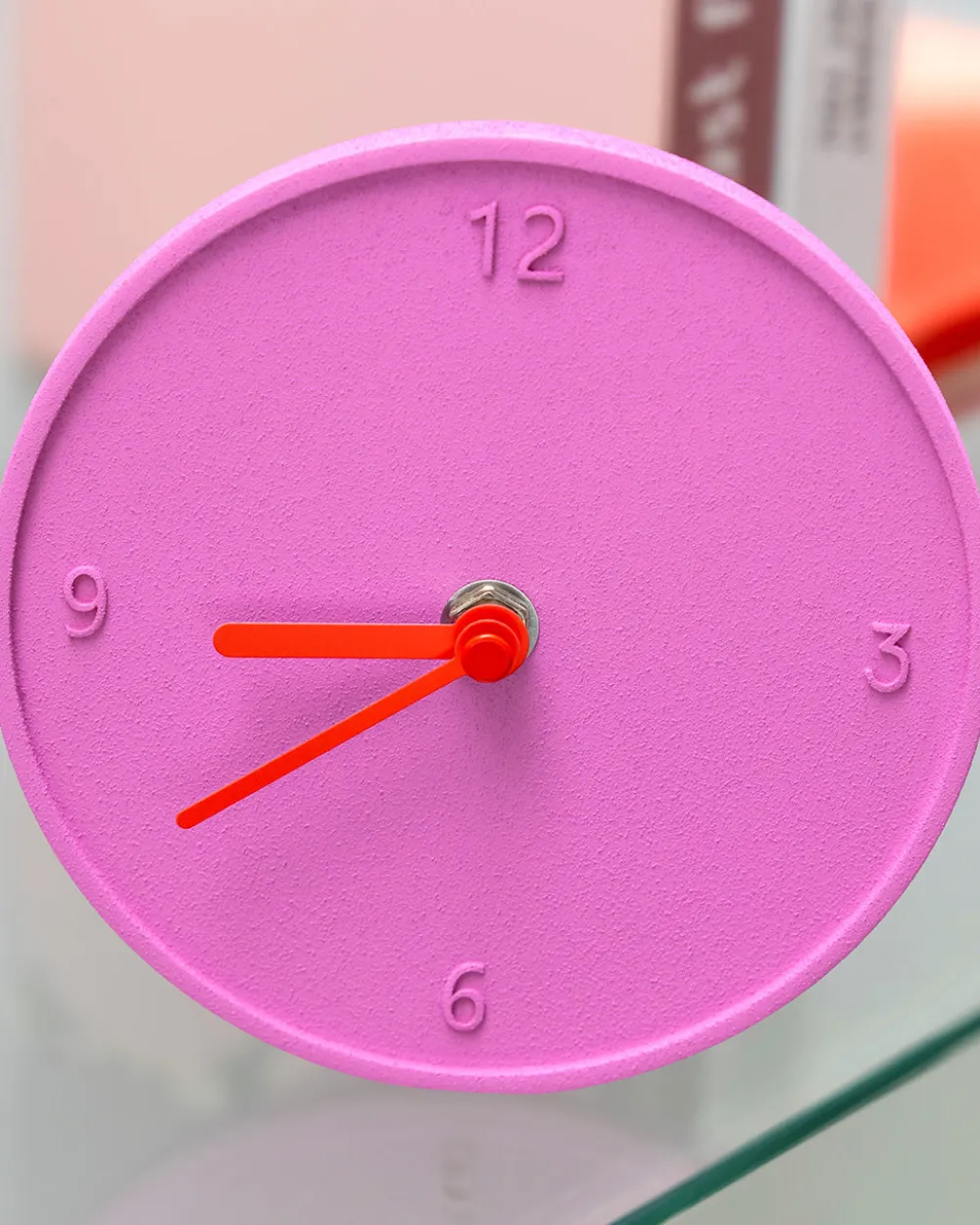 Helio Ferretti Co Pink Raw Round Clock^ Desk Accessories