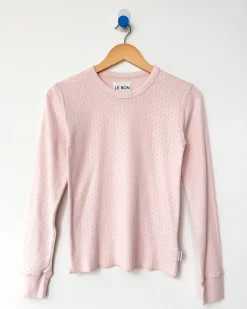 Le Bon Shoppe Pointelle Fundamental Tee - Baby Pink^ Tees + Sweatshirts