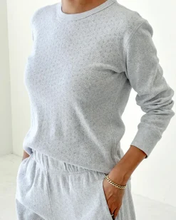Le Bon Shoppe Pointelle Fundamental Tee - Icy Grey^ Tees + Sweatshirts