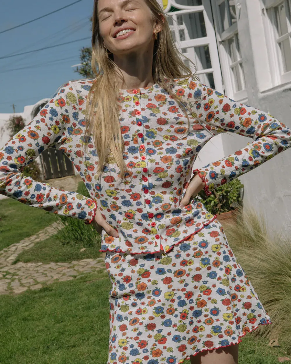Lisa Says Gah Poppy Cardi - Primary Floral^ Tops