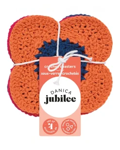 Danica Jubilee Poppy Crochet Coasters - Set of 4^ Kitchen + Bar