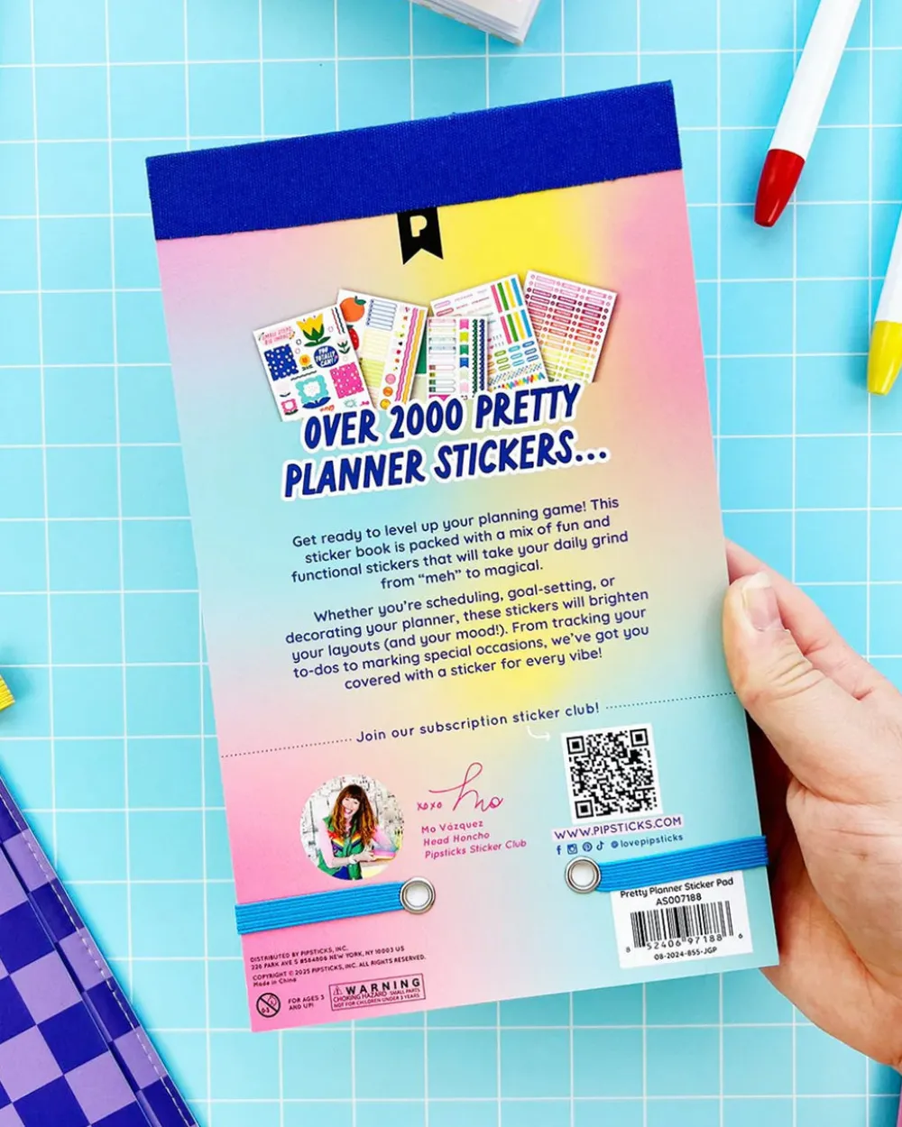 Pipsticks Pretty Planner Sticker Pad^ Stickers + Tape