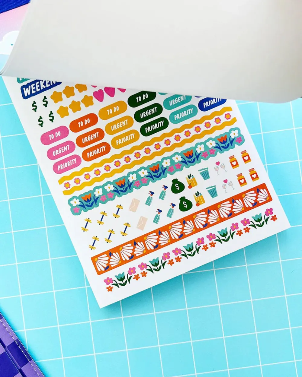 Pipsticks Pretty Planner Sticker Pad^ Stickers + Tape
