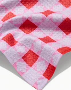 Geometry Quilt Block Pink Andred Bar Towel^ Kitchen + Bar