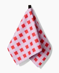 Geometry Quilt Block Pink Andred Bar Towel^ Kitchen + Bar
