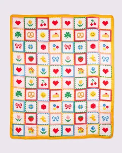 ban.do Quilted Blanket - Icons^ Home + Décor