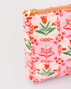 ban.do Quilted Pouch - Pink Tile Floral^ Travel Accessories