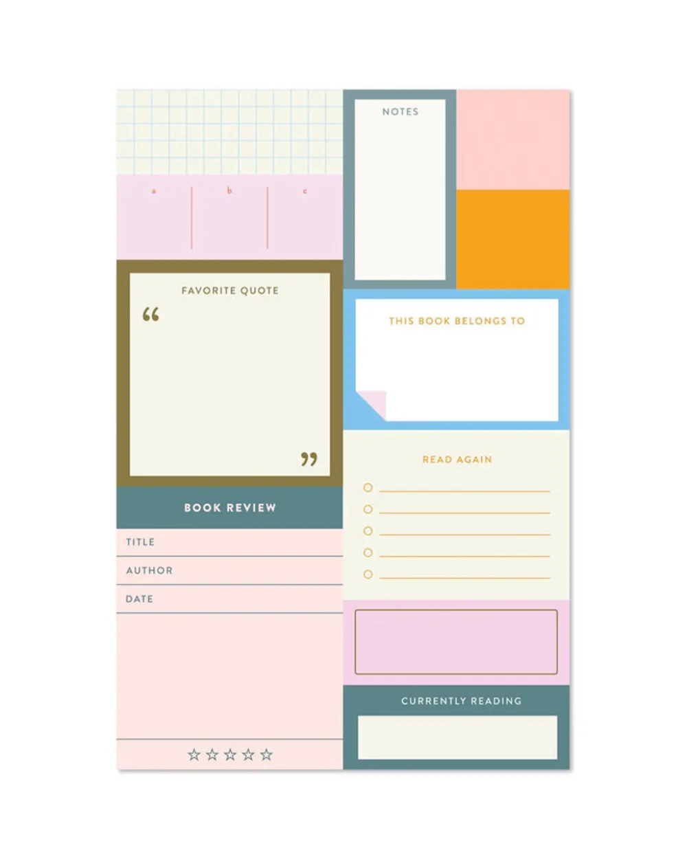 Studio Calico Reader Edition Sticky Note Notepads - Set of 10^ Notebooks + Folders